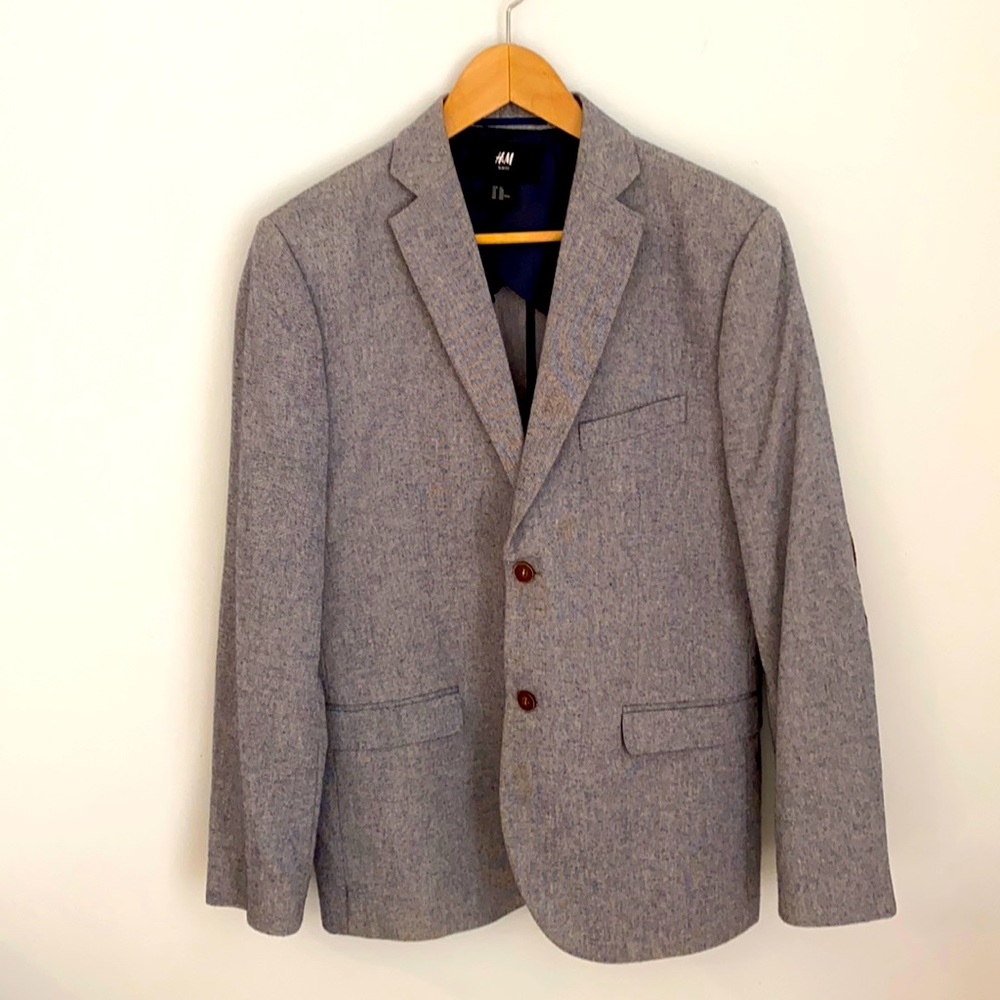 Men’s H&M Tweed Jacket with Elbow Patch Sleeves